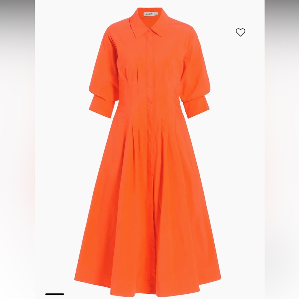 Simkhai Jazz Pintuck Midi Shirtdress
